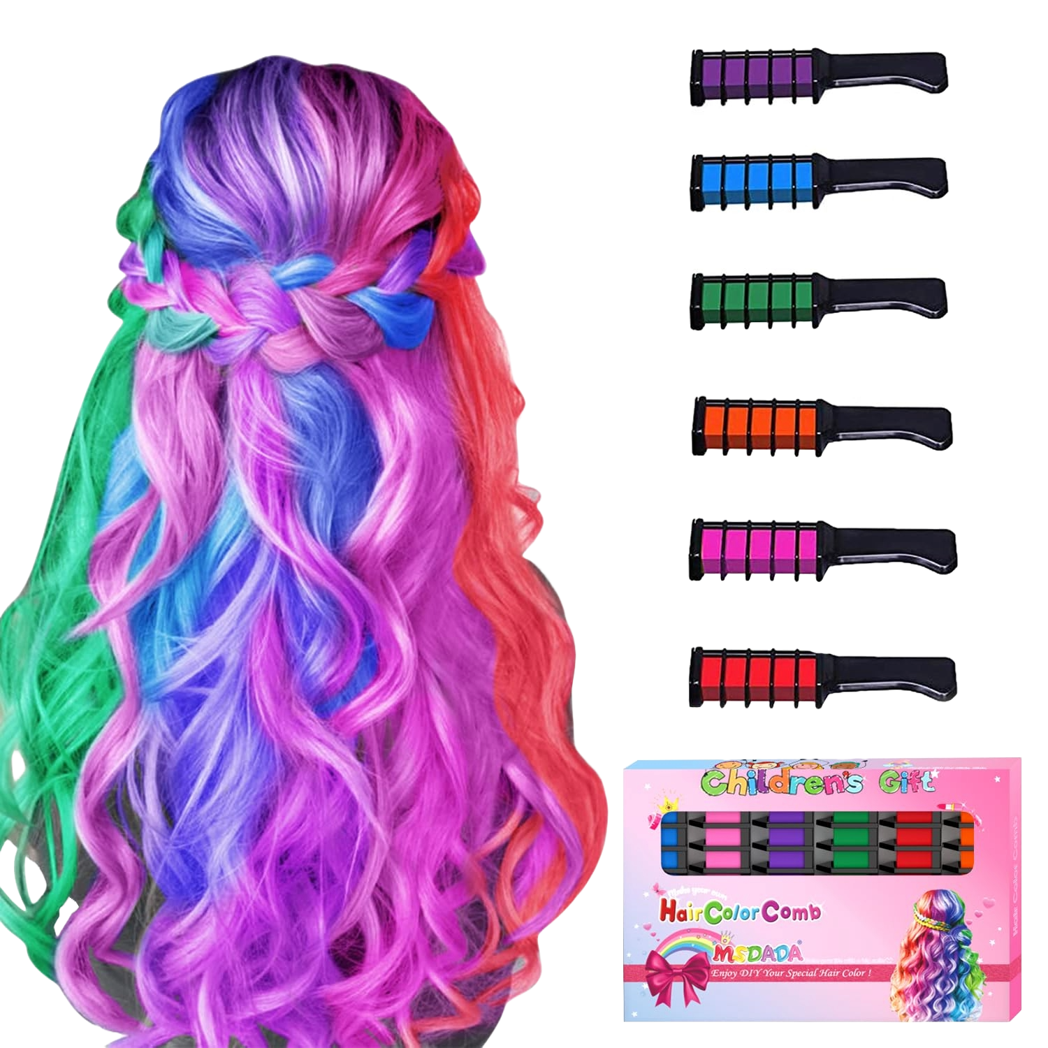 MSDADA Temporary Hair Chalk Comb