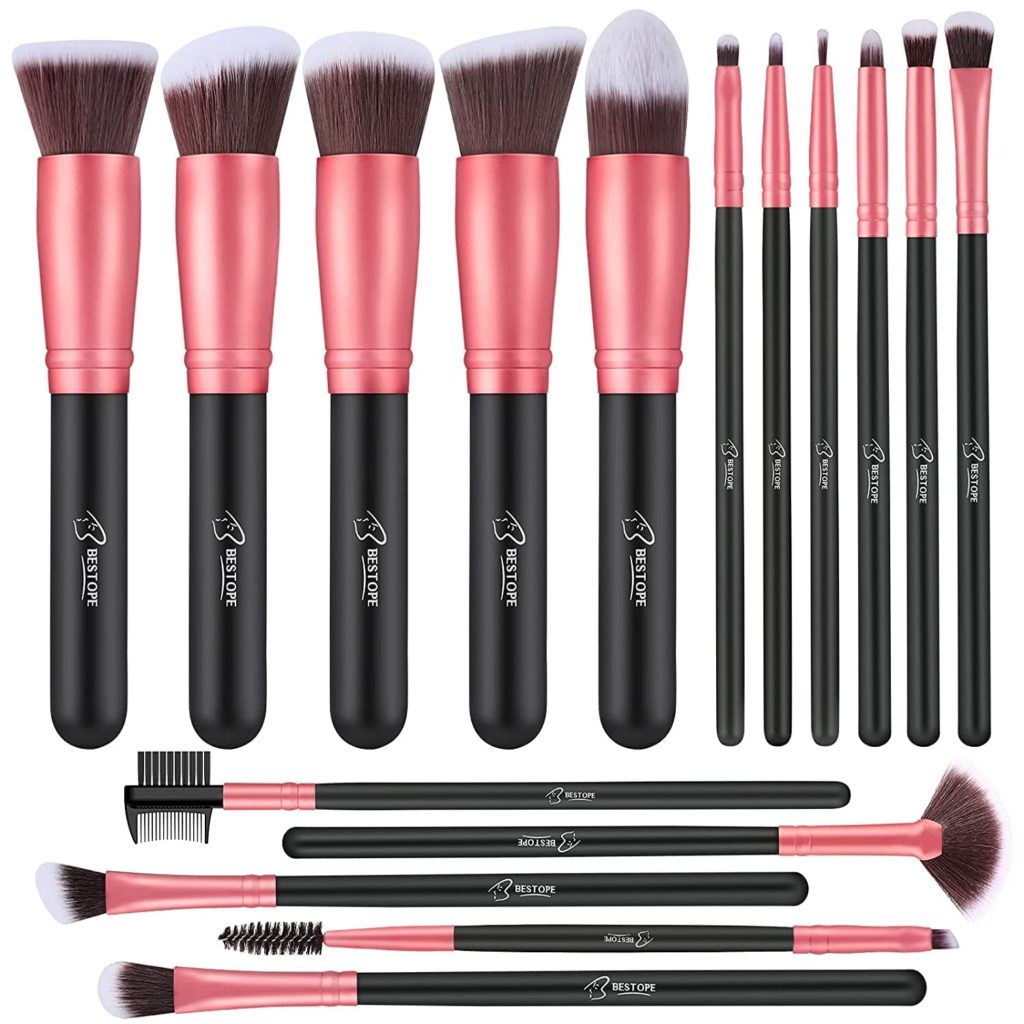 BESTOPE Makeup Brushes 16 PCs Makeup Brush Set