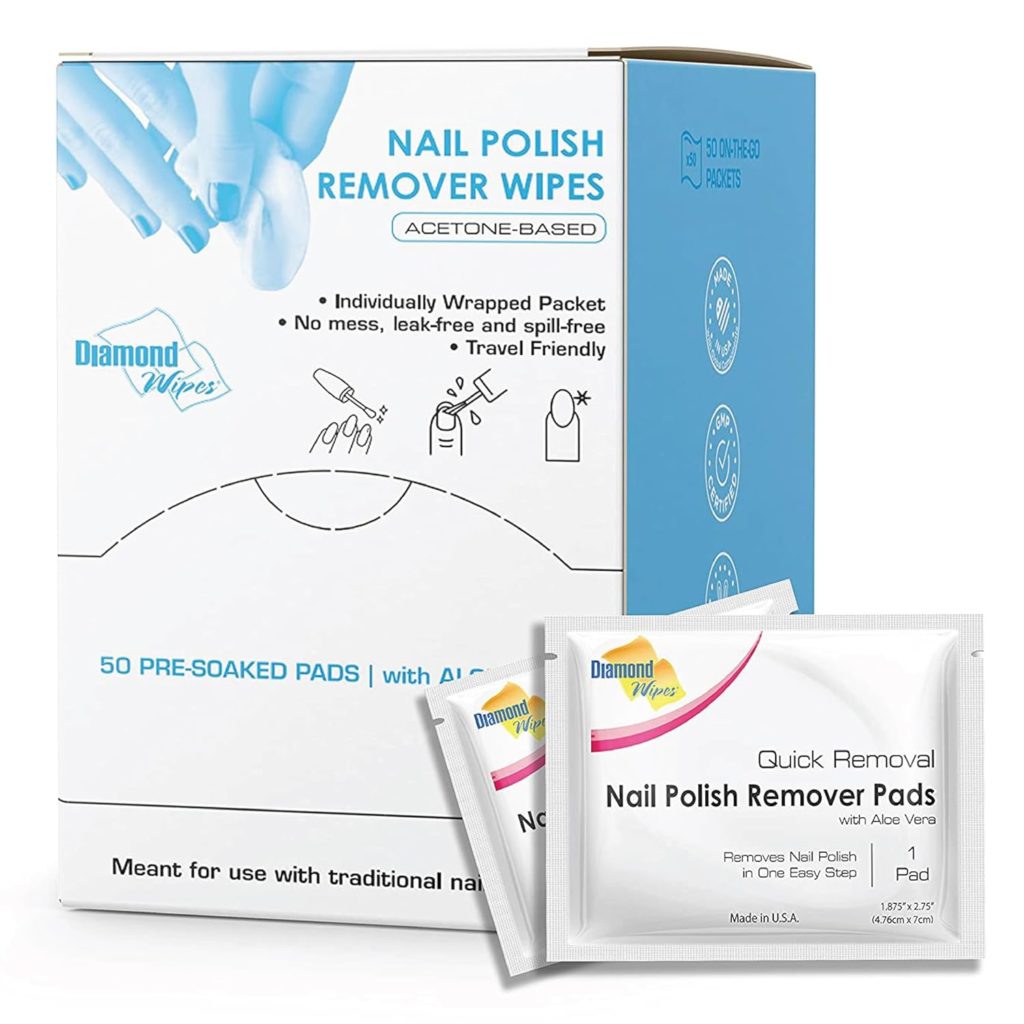 Diamond Wipes Nail Polish Remover Wipes with Aloe Vera