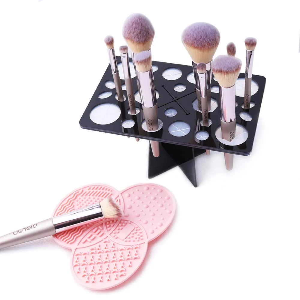 Best Makeup Brush Drying Racks Diolan Makeup Brush Cleaning Mat & Makeup Brush Drying Rack