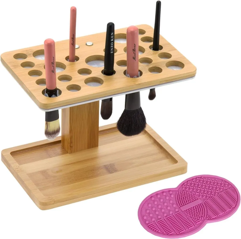 Best Makeup Brush Drying Racks J JACKCUBE DESIGN Bamboo Brush Makeup Cosmetic Air Drying Rack Tower