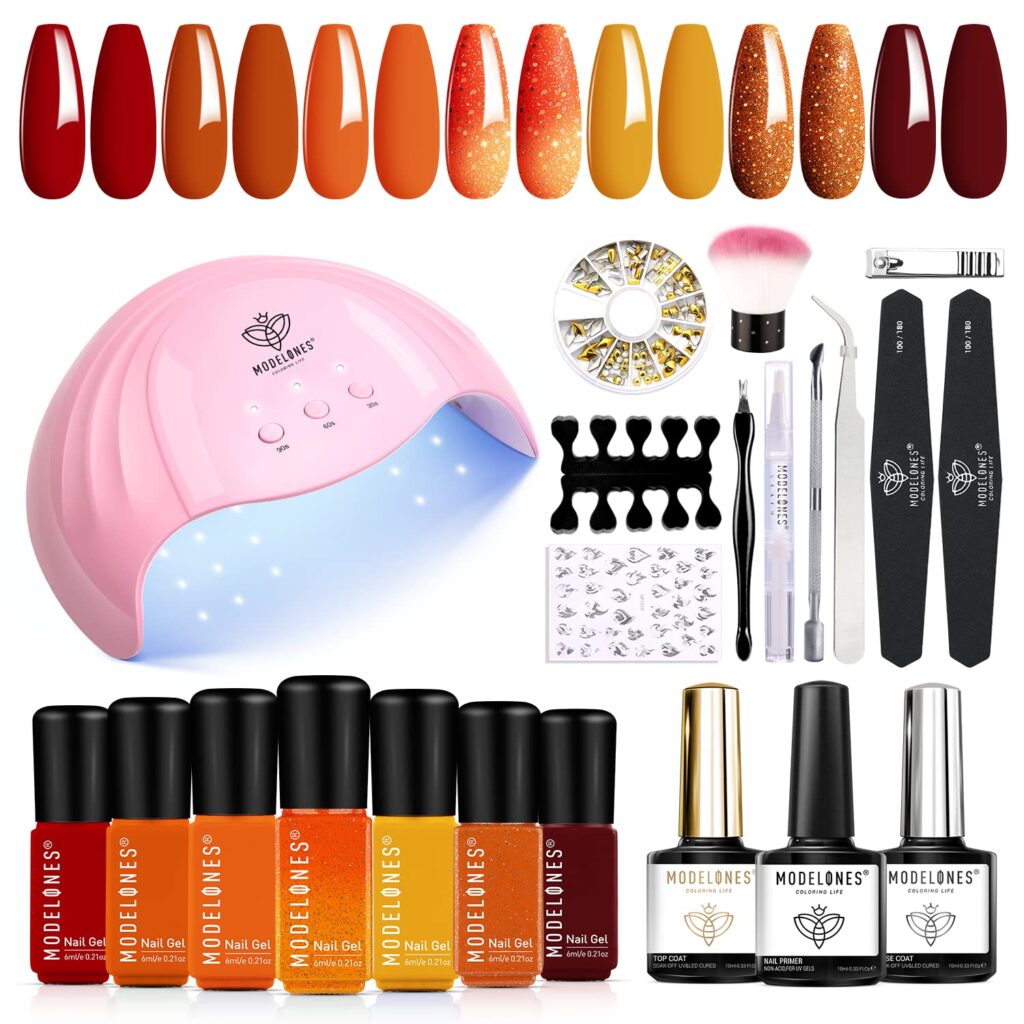 Modelones Gel Nail Polish Kit with UV Light