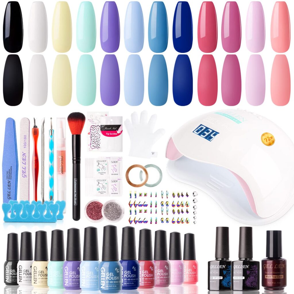 Gellen Gel Nail Polish Kit with UV Light