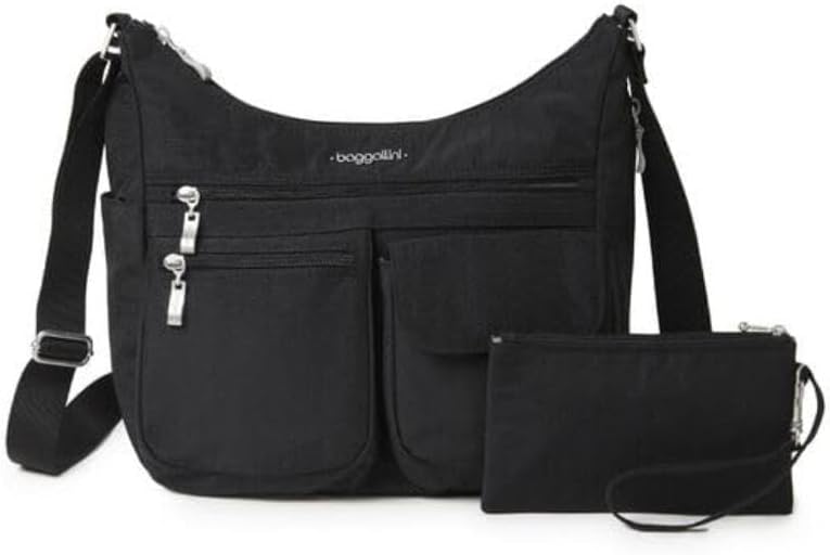 Best Everyday Handbags for Women Baggallini womens Everywhere Bagg Crossbody Women 11x9 Lightweight Nylon Hobo Water-resistant Travel Bag W/Rfid